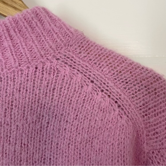Tibi Pink Cozette Alpaca Crewneck Sweater - S - Picture 3 of 6